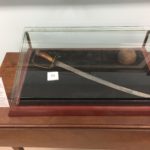 English hunting sword c.1690 and cannonball
