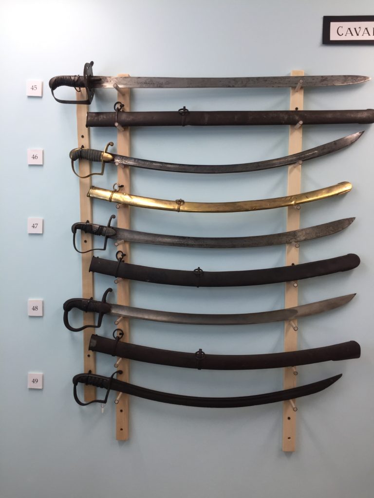British Cavalry sword evolution rack one
